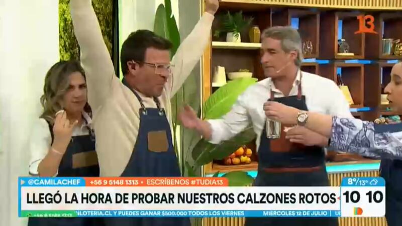 Nacho Gutiérrez vivió un peligroso chascarro en "Tu Día". Captura de pantalla