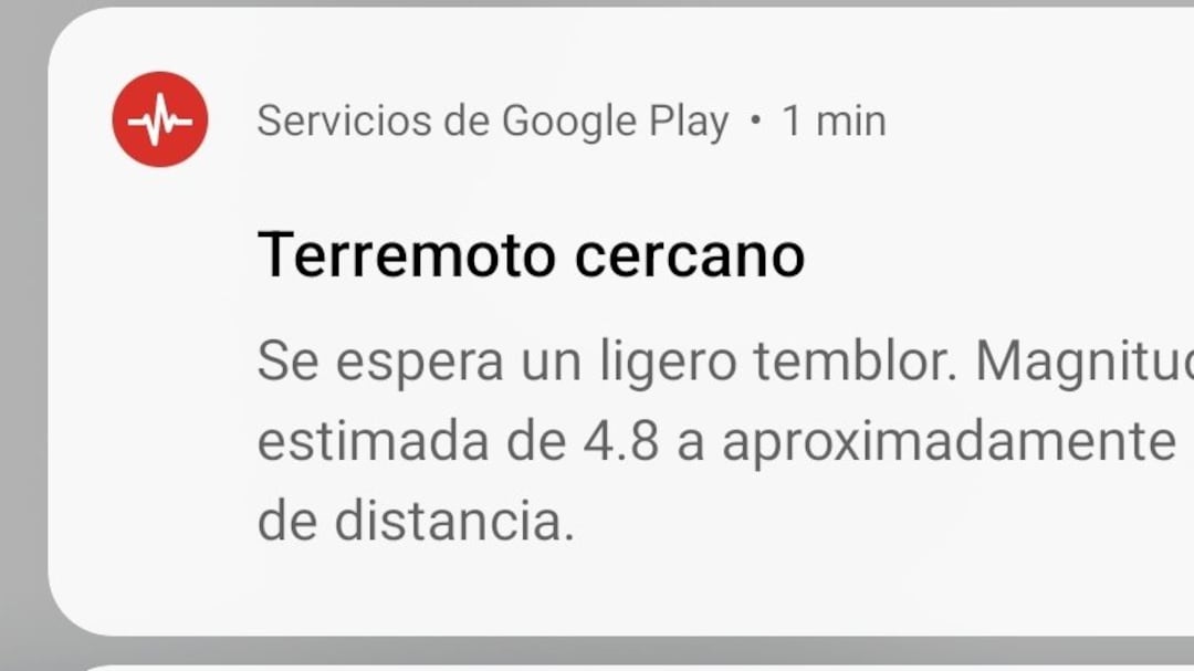 Notificación de Google Play tras sismo | Twitter