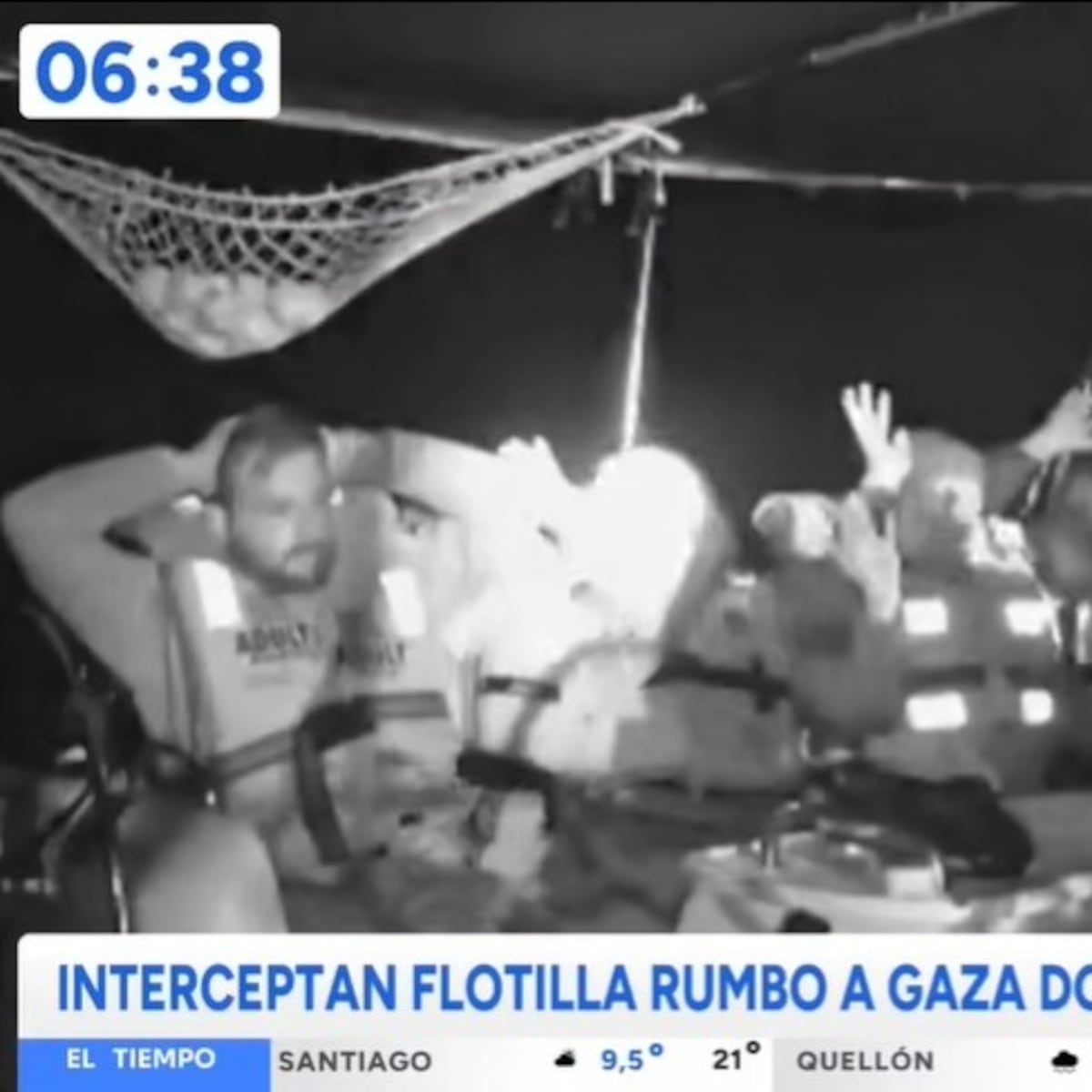 Interceptan flotilla humanitaria con activistas chilenos rumbo a Gaza Interceptan flotilla humanitaria con activistas chilenos rumbo a Gaza