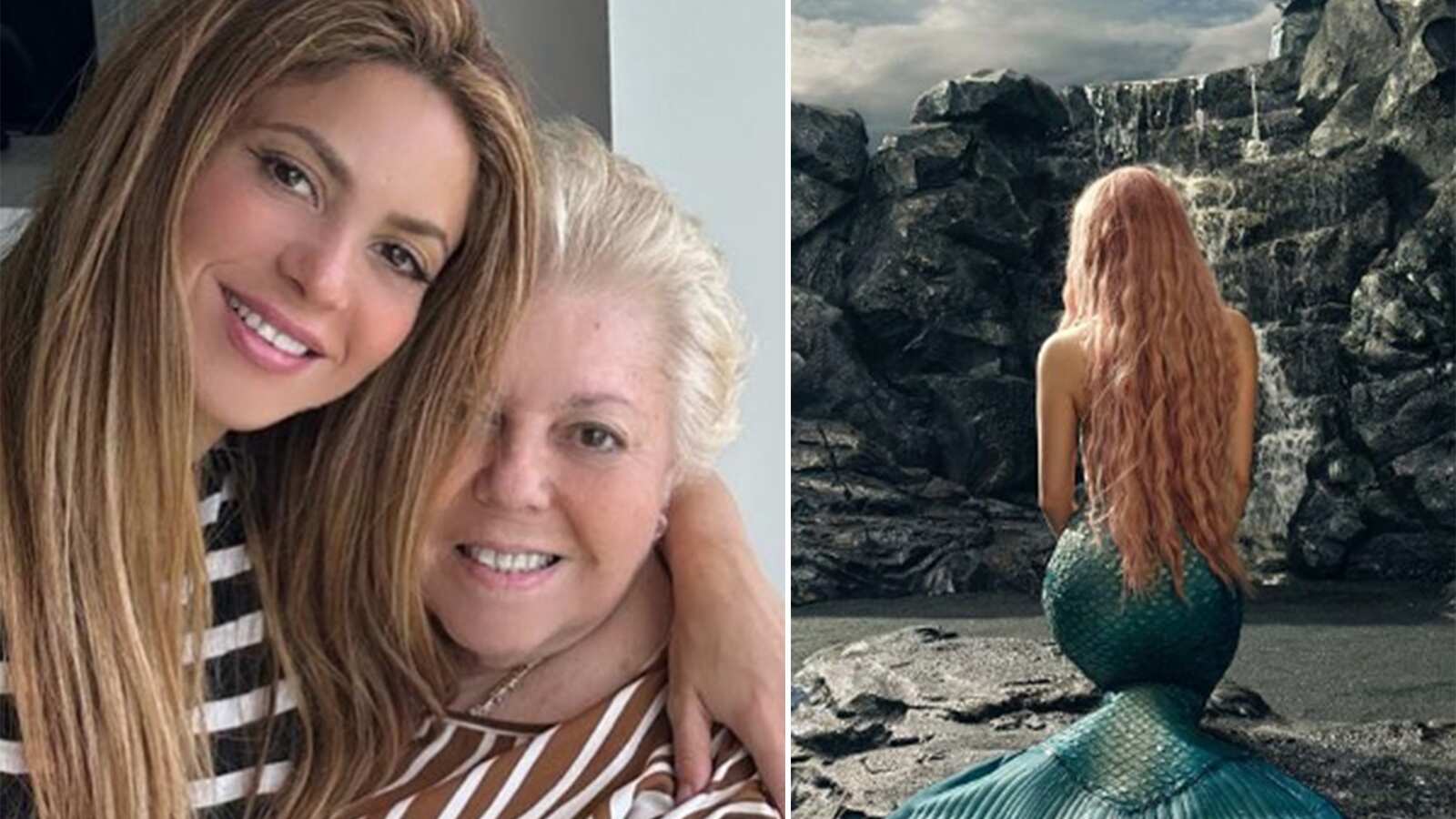 Aunque Shakira enternece con la foto con su madre y vestida de sirena le critican este gesto.