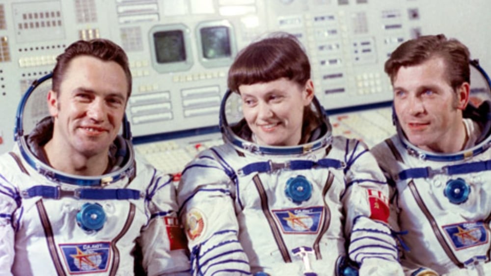 Svetlana Savitskaya, antigua aviadora y cosmonauta soviética. La primera mujer en caminar en el espacio. Fuente: ITAR-TASS