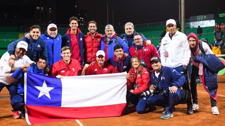 Chile tras vencer a Perú en Lima, en el 2022 / www.daviscup.com