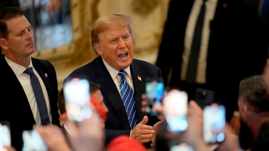 Donald Trump en Mar-a-Lago para el Super Martes.