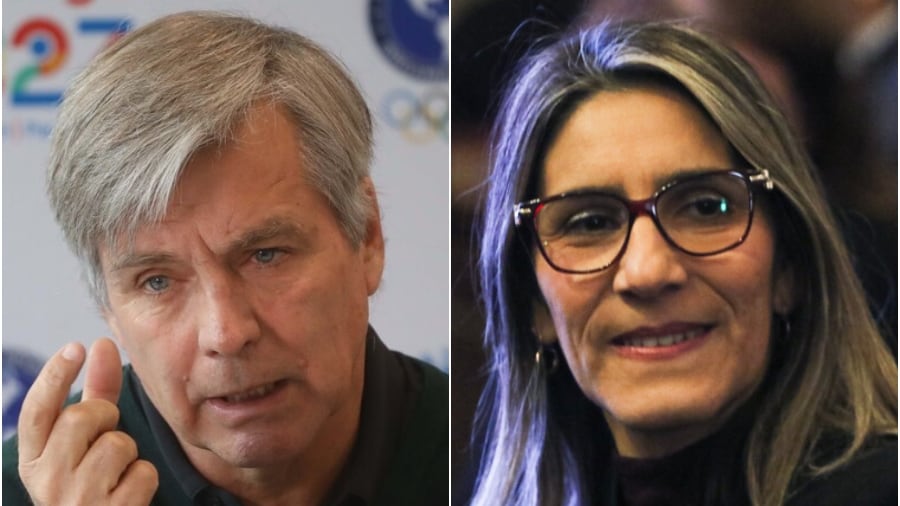 Harold Mayne-Nicholls y Érika Olivera