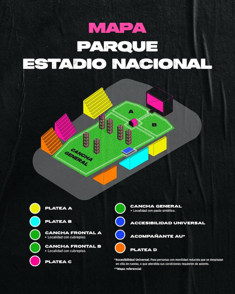 Ubicaciones para Green Day en Chile