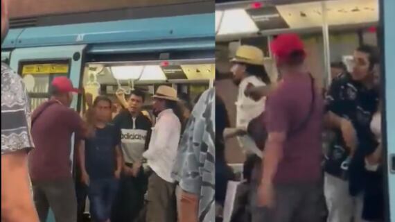 Delincuente amenazó a pasajeros con arma de fuego en estación de metro.