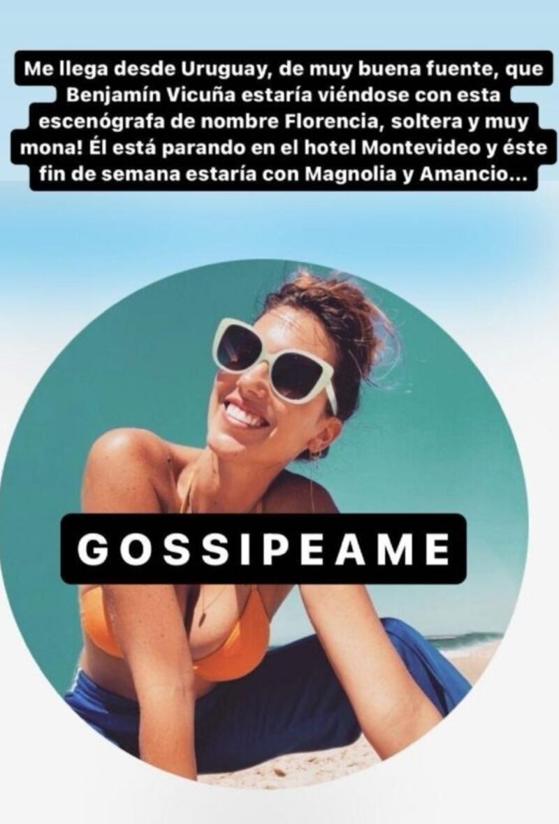 El actor Benjamín Vicuña debió aclarar los rumores respecto de un posible romance con Florencia Mathiasen.