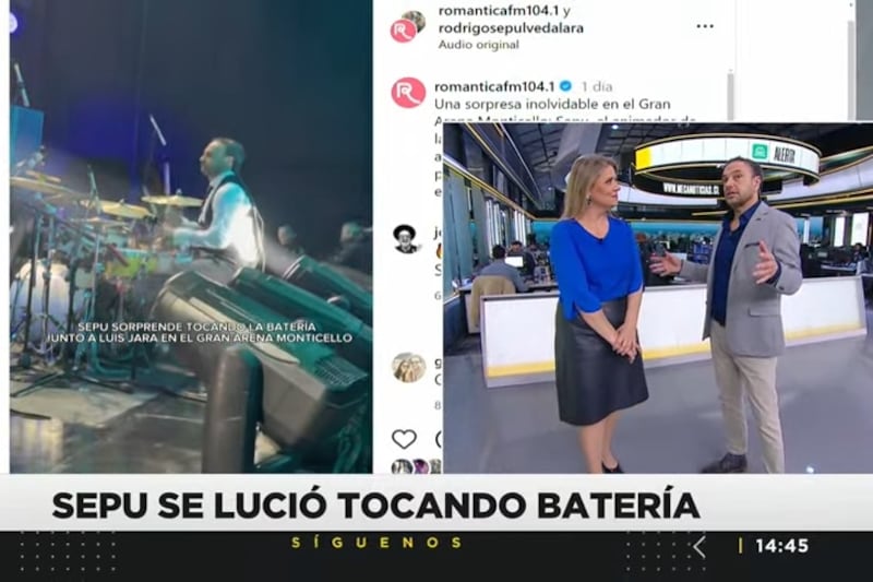 El periodista contó su experiencia luego de ser el baterista en el último recital de Luis Jara.