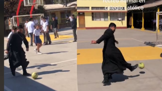 Un padre ha dejado maravillado a millones de usuarios de la plataforma de TikTok al mostrar sus grandes dotes para jugar al fútbol. El sacerdote se animó a jugar una pichanga con sus alumnos, en donde anotó un golazo que ha dado la vuelta al mundo gracias a las redes sociales.