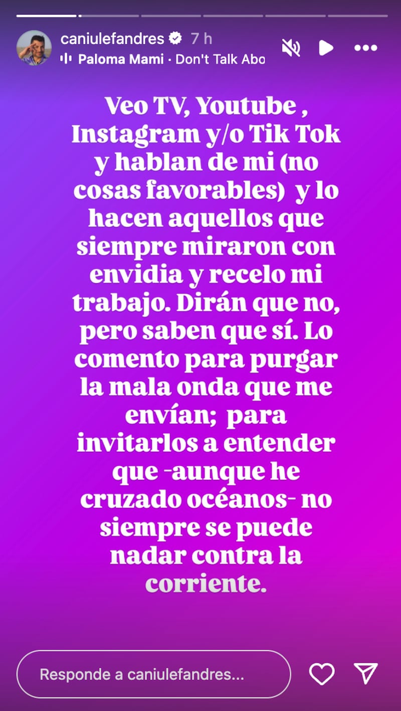 Historia de Andrés Caniulef | Fuente: Instagram @caniulefandres