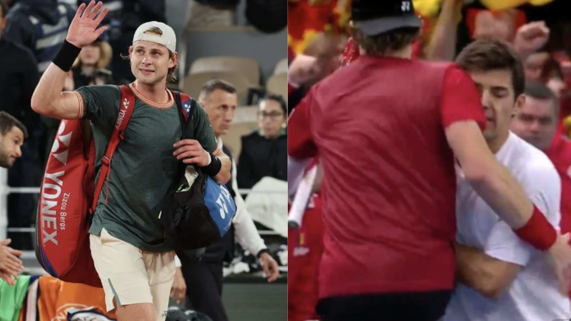 Tenista Zizou Bergs y Cristian Garin