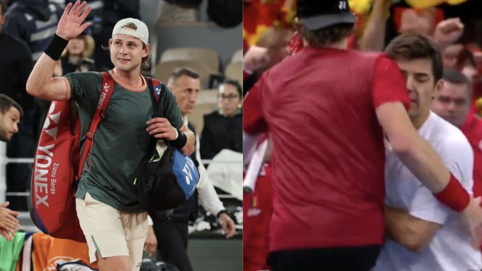 Tenista Zizou Bergs y Cristian Garin