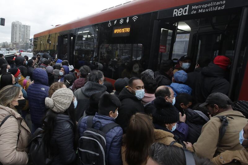 Atochamientos en el transporte púbico.