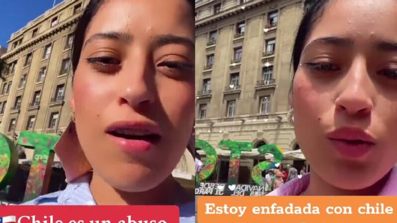 Colombiana se hace viral al reclamar contra Chile
