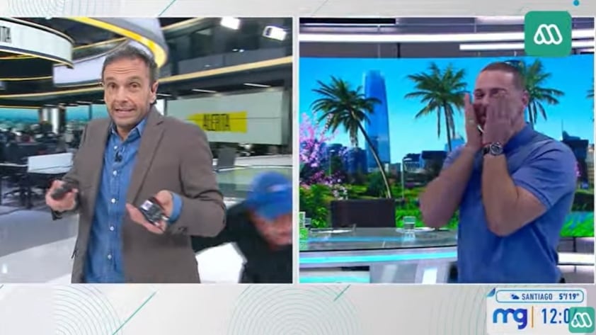 El conductor del matinal sufrió de un insólito fail en pantalla al terminar su programa y presentar al noticiero de Rodrigo Sepúlveda.
