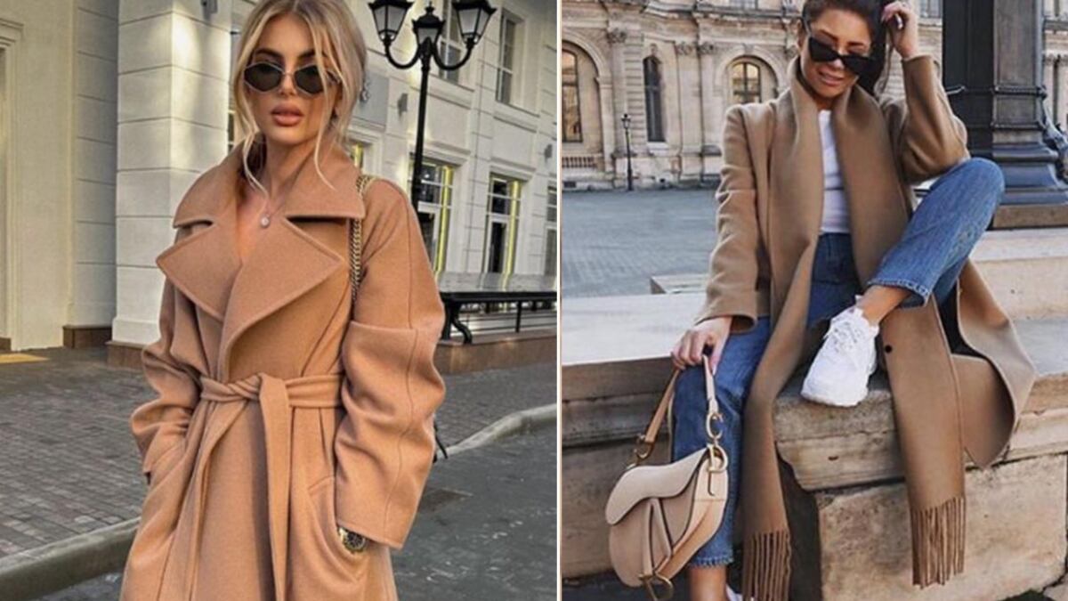 Moda looks maxi abrigo y tenis