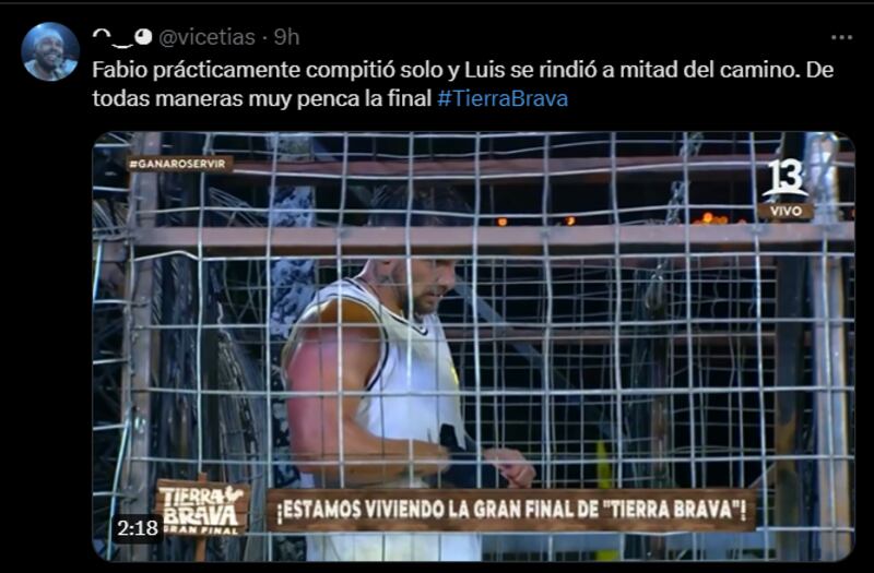 Reacción final de "Tierra Brava"