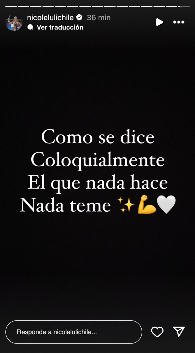 Historia de Nicole Moreno | Fuente: Instagram