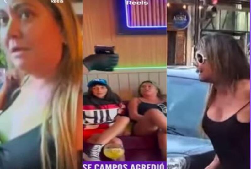 La hermana de Daniella Campos, Denisse, protagonizó un violento escándalo al interior de un bar en Viña del Mar y en la vía pública. 
En uno de los registros, la exmodelo le grita a uno de los encargados del recinto y luego las emprende contra otra mujer que grababa con un celular. 
Posterioremnte, el momento de máxima tensión es cuando comienzan a agredir al trabajador y se escucha el sonido de vidrios rotos. 
Tras esto, en otro video se ve a Denisse vociferando en la vía pública hasta que llegan carabineros.