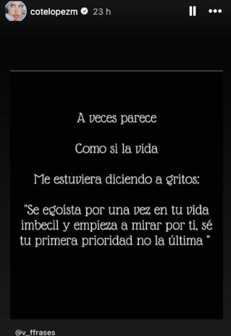 Historia de Coté López | Instagram