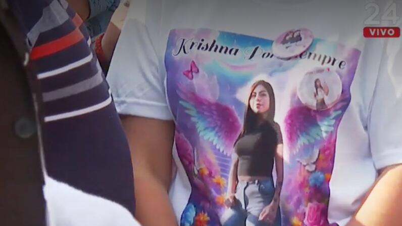 Funeral de Krishna Aguilera | Captura: 24 Horas