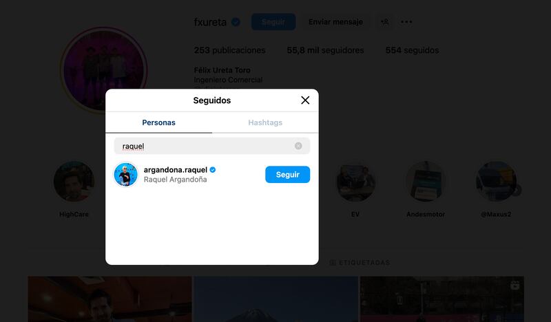 Cuenta de Félix Ureta | Captura: Instagram
