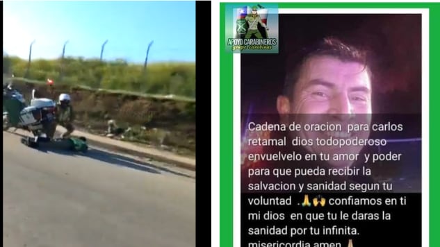 En estado grave se encuentra Carabinero que fue atacado con un fierro en su cabeza, es trasladado al Hospital Claudio Vicuña donde está siendo atendido, mientras que este hecho ha dado origen a un amplio operativo policial en San Antonio y sus alrededores.