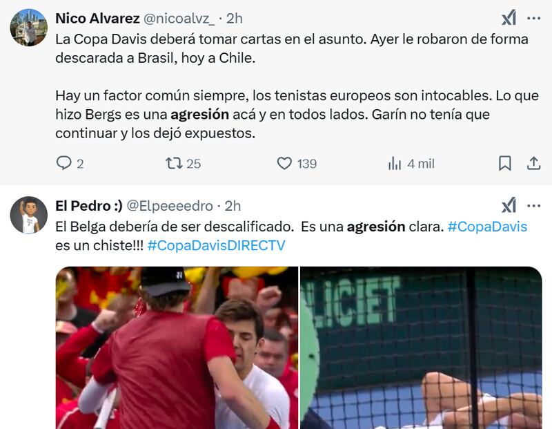 Comentarios sobre Cristian Garin | Captura: X