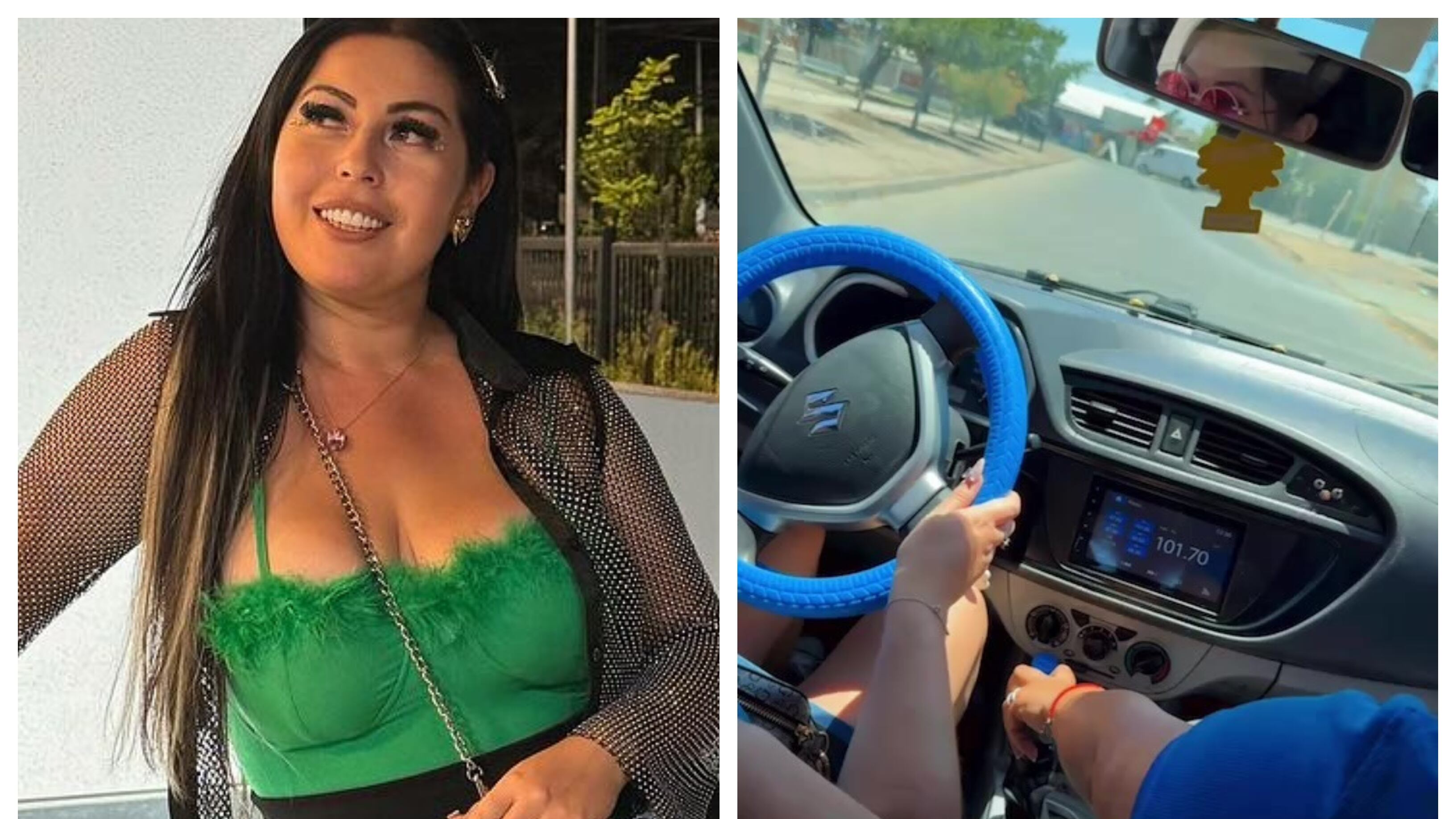 La exparticipante de "Tierra Brava" no ha dejado ningún día de practicar para aprender a conducir un automóvil y obtener su licencia de manejo.