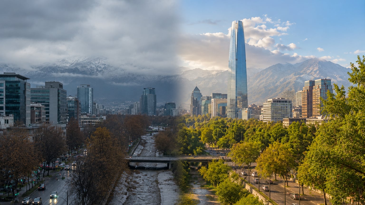 Cambios de temperatura en Santiago