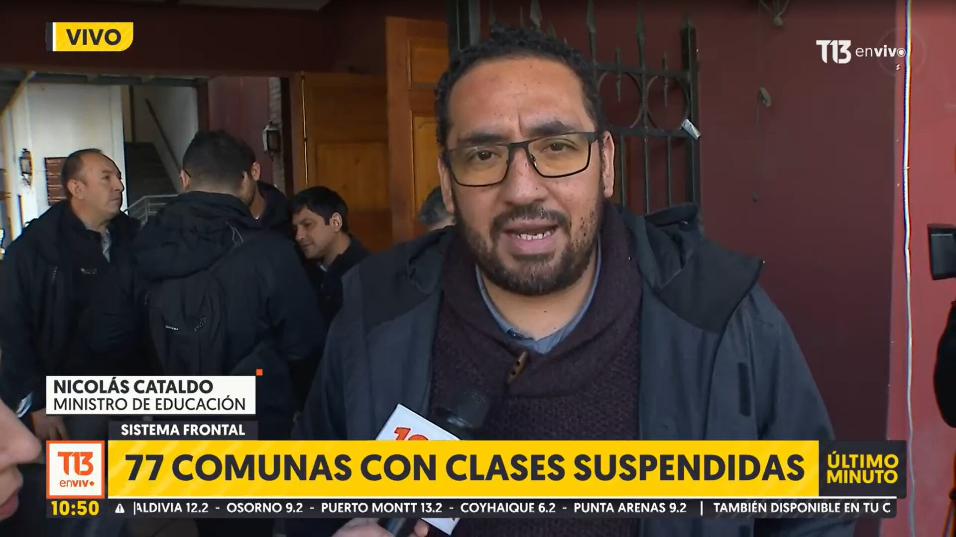 ministro de Educación, Nicolás Cataldo | T13