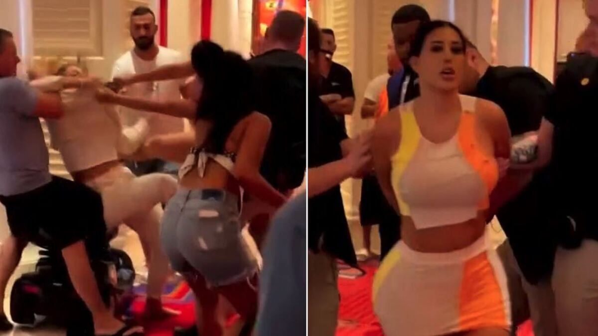 Las modelo de OnlyFans, Danielle Pertusiello, protagonizó una gresca en Las Vegas.