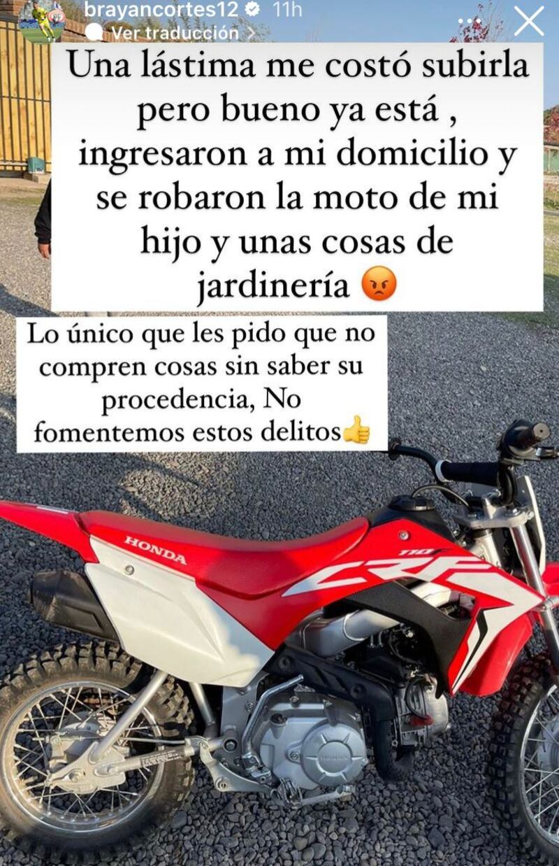 Ingresaron a robar a casa de Brayan Cortés