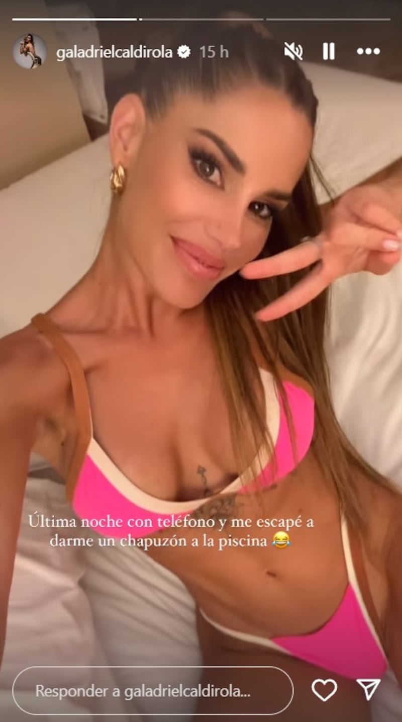 Historia de Instagram de Gala Caldirola.