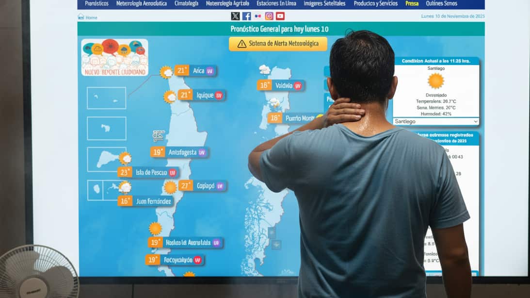 Santiago y la zona central enfrentarán temperaturas de hasta 38°C desde el jueves.