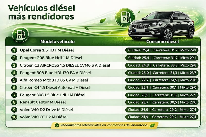 Autos más rendidores a petróleo