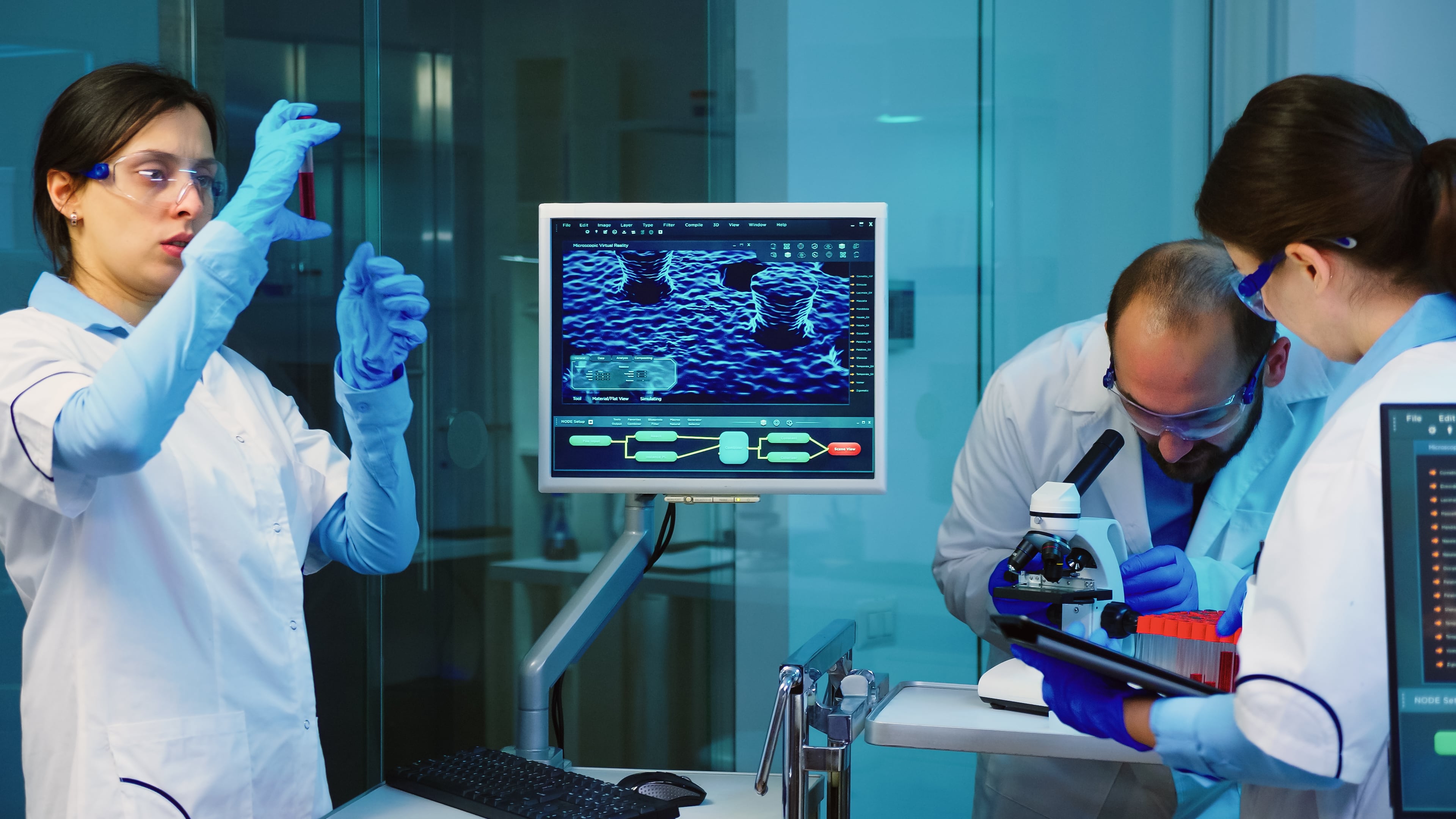 Un sistema, llamado SyntheMol-RL, utiliza inteligencia artificial generativa para analizar un espacio químico gigantesco, con hasta 46 mil millones de posibles compuestos. Foto: Freepik.