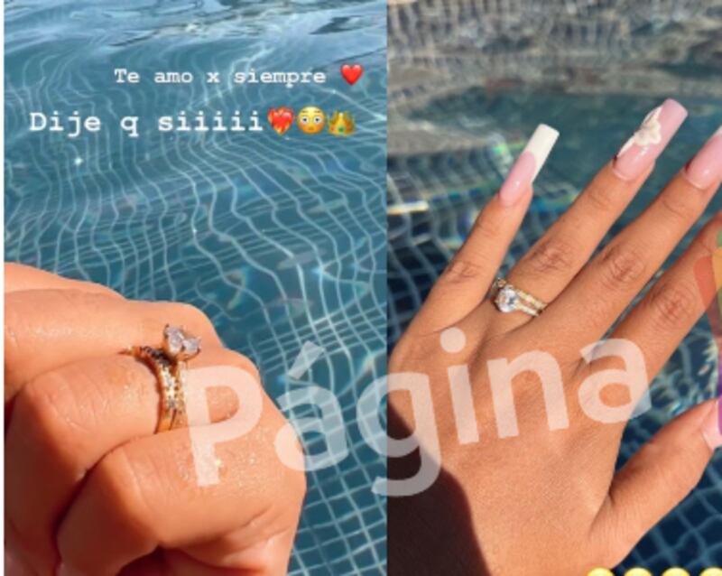 “¡Dije que sí!. Creo que primera vez un hombre se enamora realmente de mí”, señaló feliz la exchica reality.