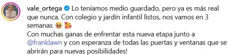 La periodista reconoció que se va de Chile junto a su esposo e hijos.