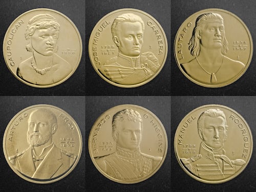 Desde Caupolicán a Manuel Rodríguez: Casa de Moneda lanza nueva colección de “Héroes Patrios”