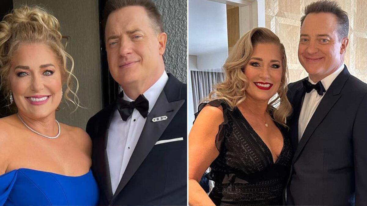 Brendan Fraser y su novia, Jeanne Moore, son casi inseparables