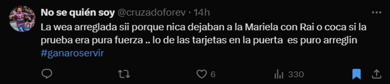 Reacción eliminación de Coca Mendoza de "¿Ganar o Servir?" | X