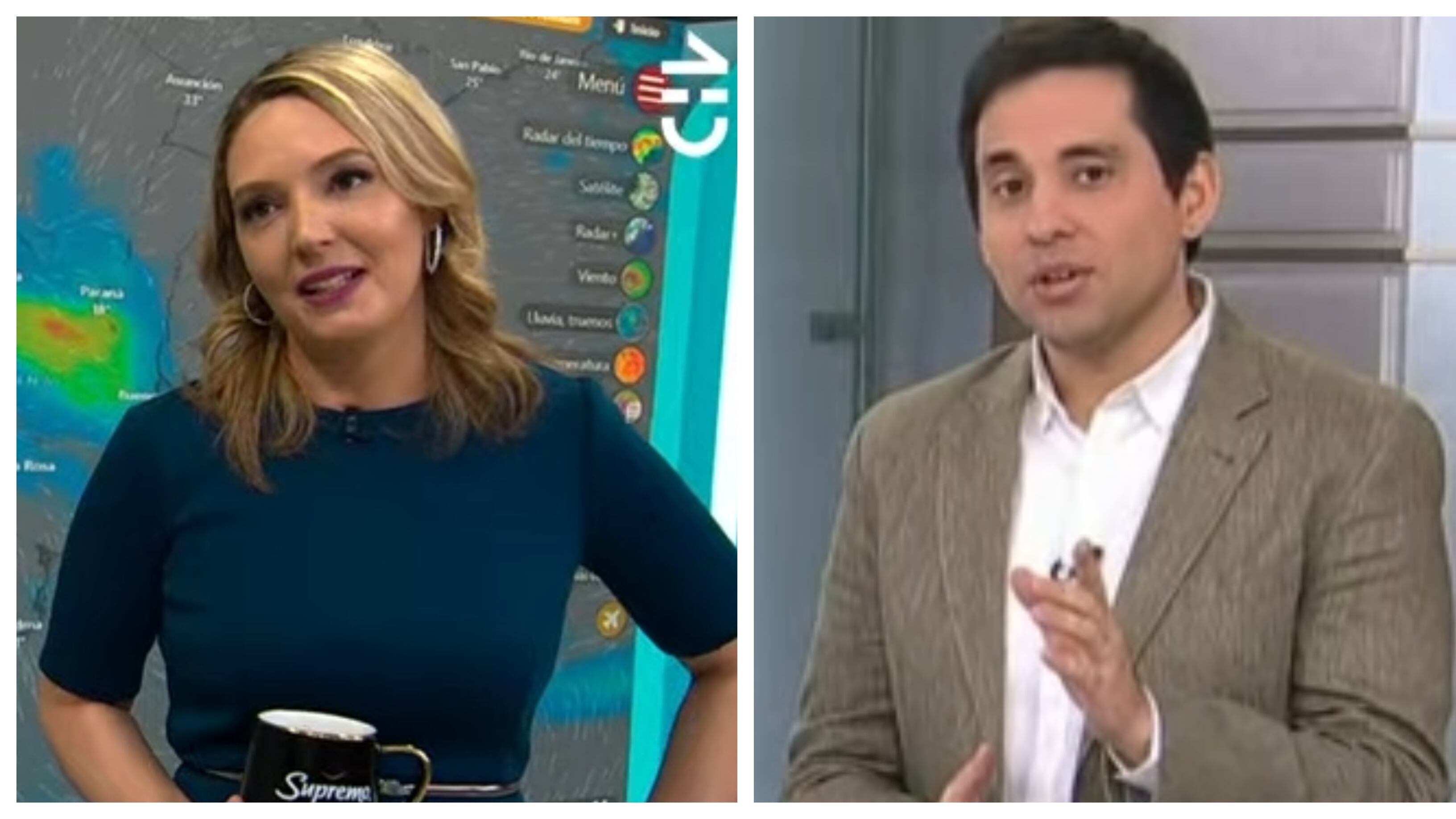 El periodista de Canal 13 se burló esta mañana en el noticiario de la señal de Andrónico Luksic de la meteoróloga de CHV.