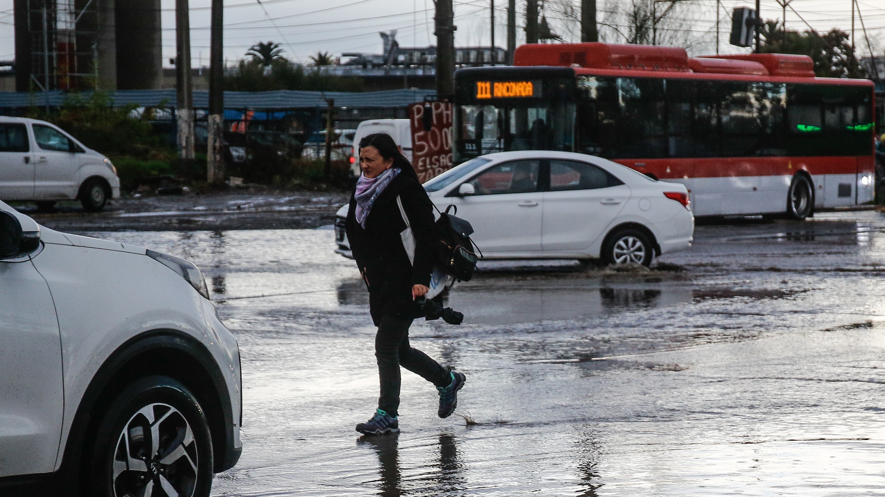 Fuertes lluvias en Santiago