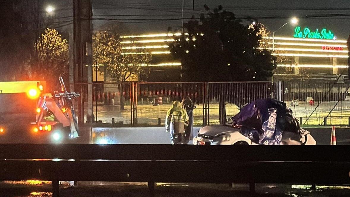 Tragedia en Quilicura: Camión impactó auto detenido y dejó un muerto en la Ruta 5
