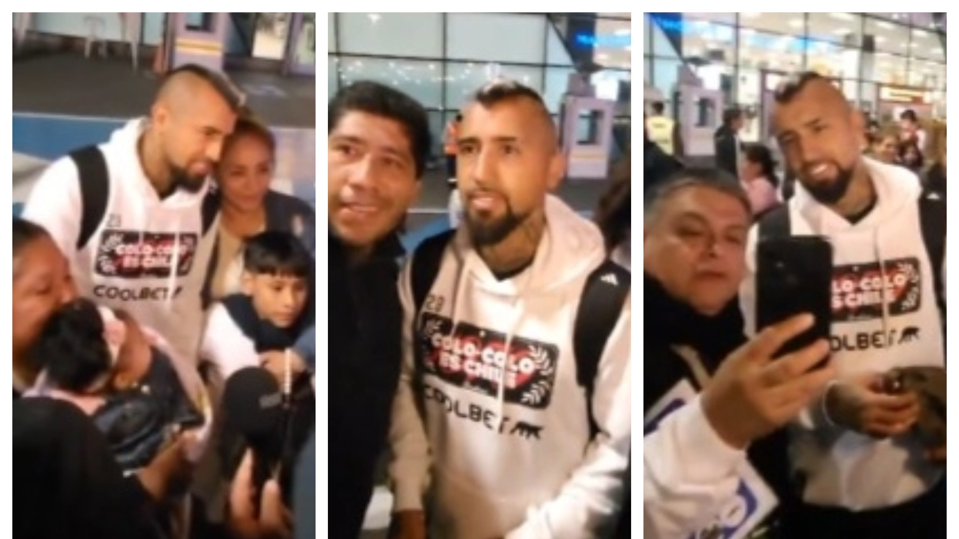 El King fue recibido por cientos de hinchas peruanos a su llegada a Lima junto al plantel de Colo Colo.