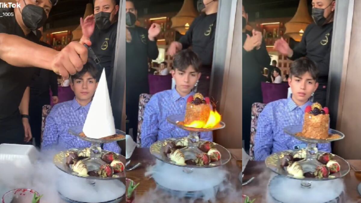 Permaneció totalmente serio durante su festejo