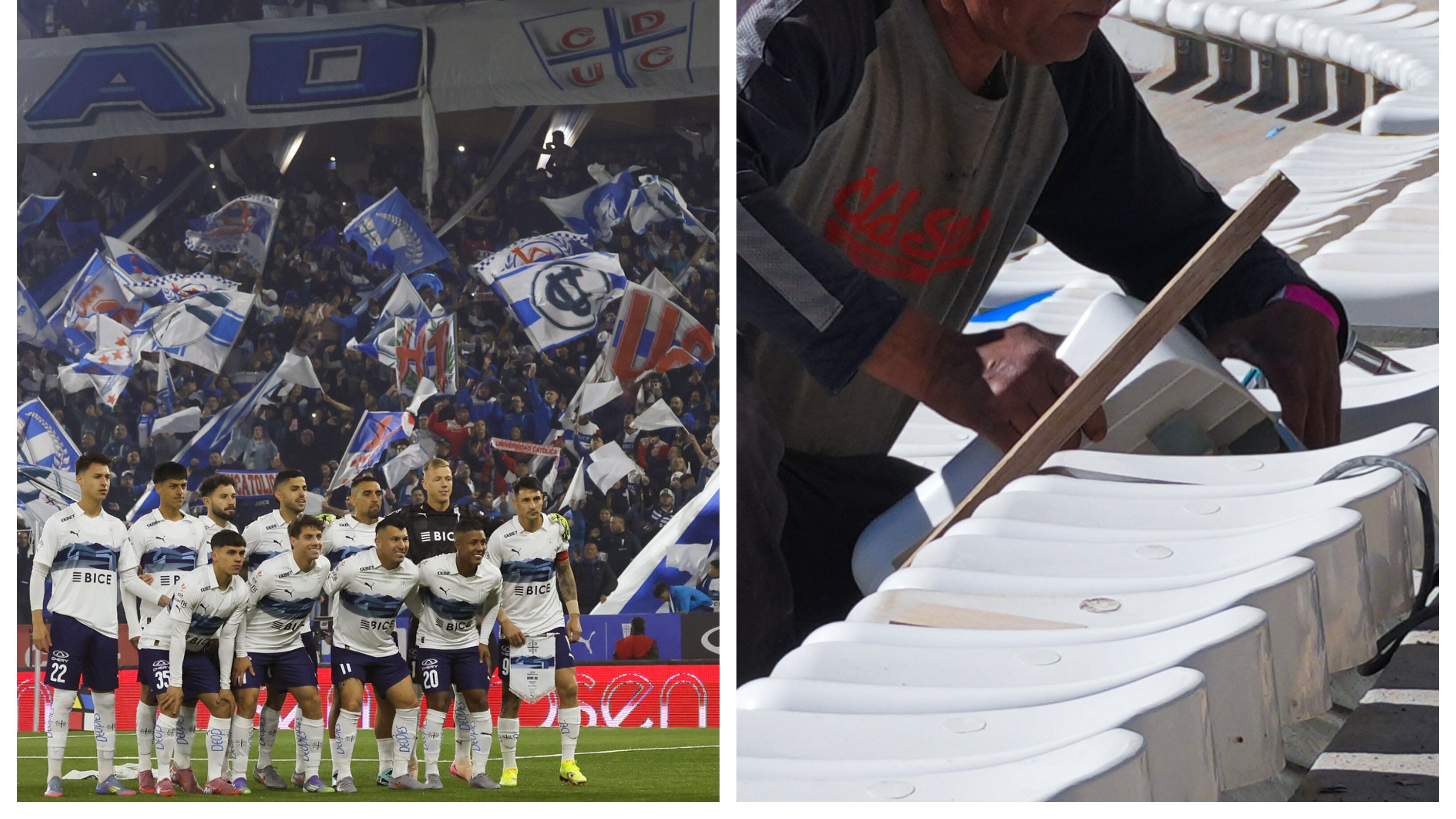 El club estudiantil pidió a sus hinchas que cuidaran el nuevo estadio luego de los destrozos de asientos en el sector Mario Lepe en el estreno del Claro Arena.