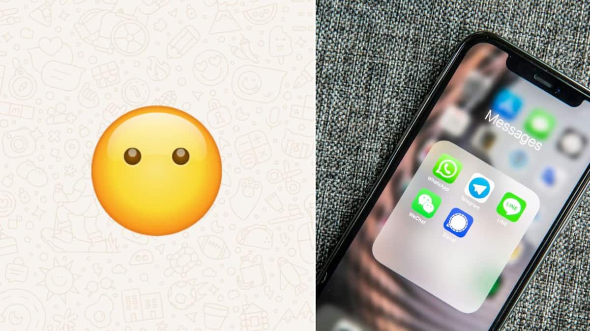 La cara amarilla sin boca es uno de los emojis confusos en WhatsApp