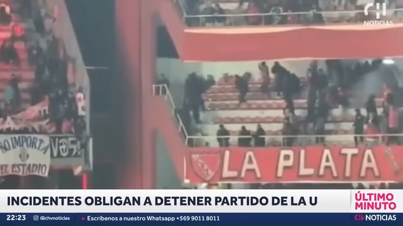 Los hinchas de la U fueron derivados al hospital de Fiorito, en Avellaneda.